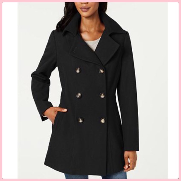 Style & Co. Jackets & Blazers - Style & Co. Black Hooded Pea Coat